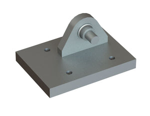 Supporto cilindro sinistro 220x160x110 per cilindro idraulico porta schermo