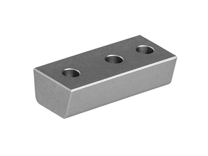 Clamping jaws, dimensions 176x75.6x44.5, wedge-shaped, 2xØ21.7, M20