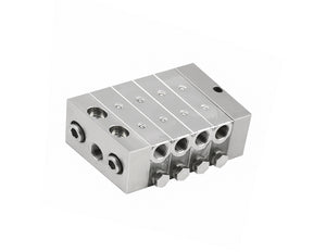 Schmierstoffverteiler MX-F04/08 Rohreingang/Ausgang M10x1