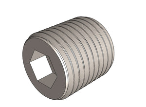 M10x1x10 vite esagonale 45H DIN 913/ ISO 4026, acciaio lucido