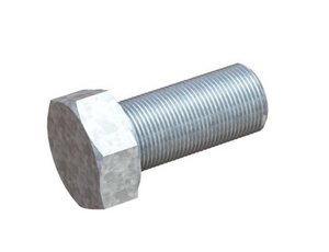 M16x35 hexagon head screw 8.8 with thread up to head, DIN 933 / ISO 4017, galvanised